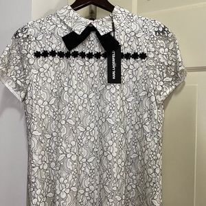 KARL LAGERFELD beautiful lace top with lining